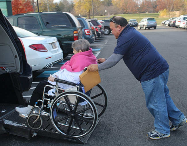 Transportation for wheelchair-bound patient