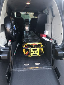 Stretcher in Medical Transport Van