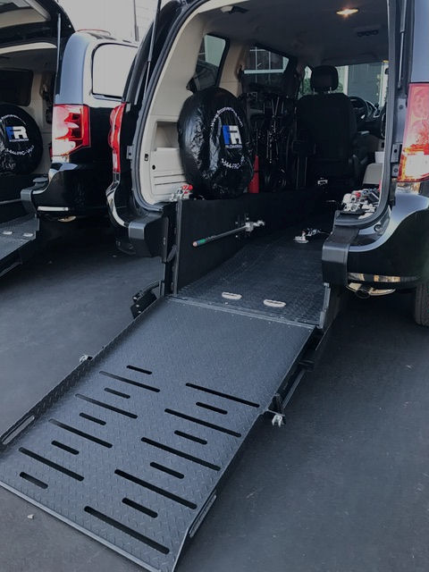 Wheelchair ramp on vehicle used for non-emergency medical transportation